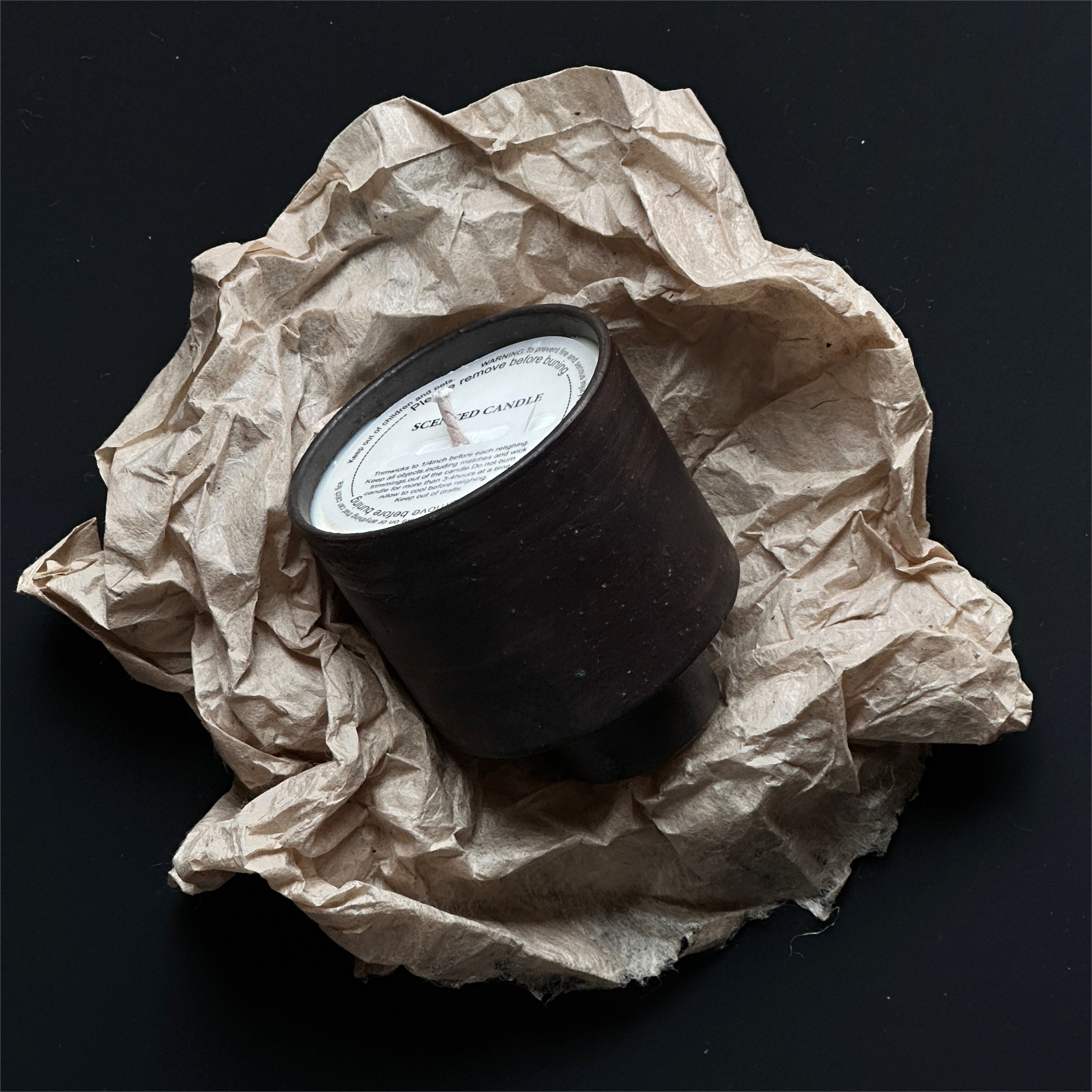 Stop Cup Candle - Black