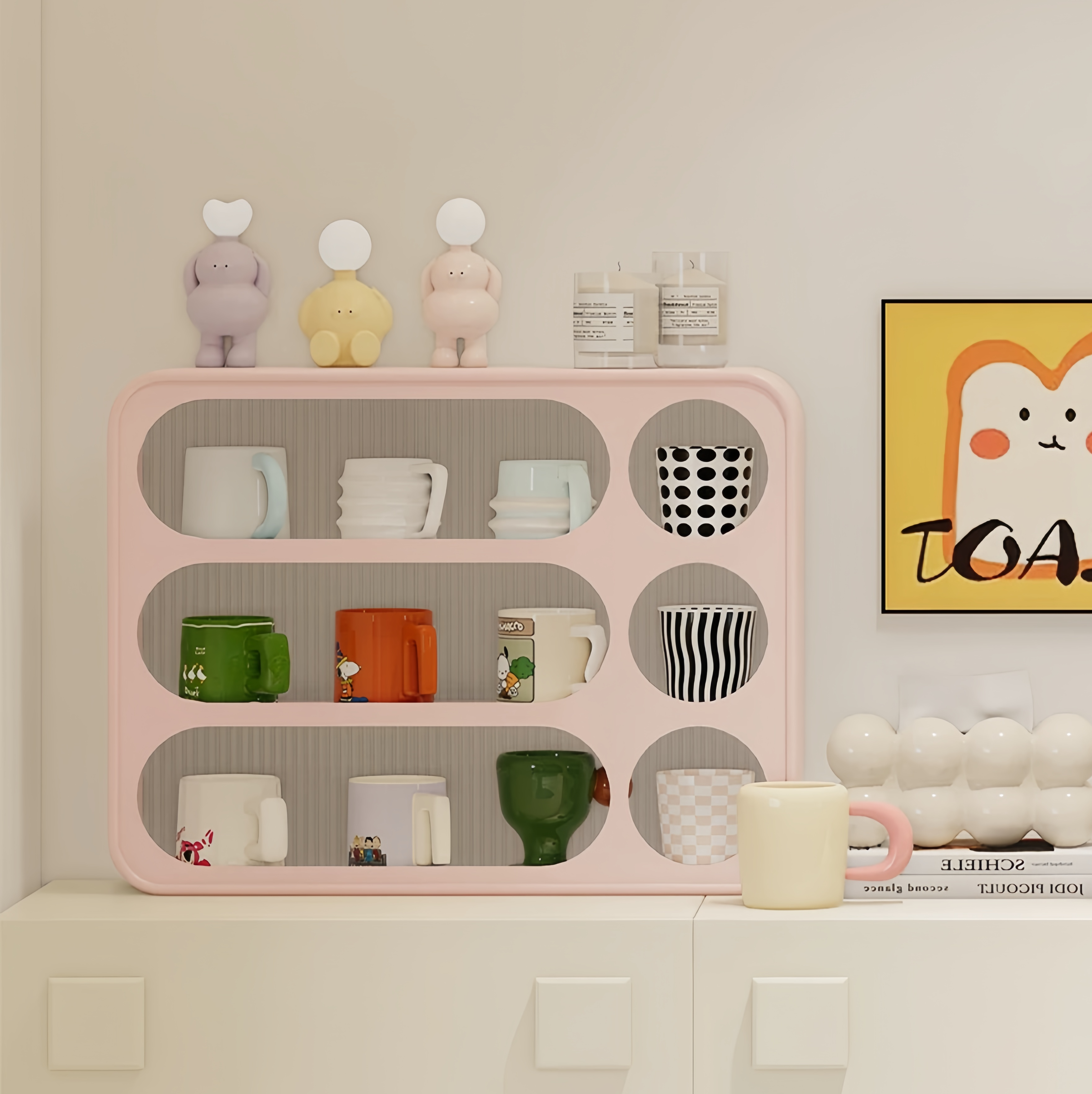 Living Plus Dopamine Cup Shelf - Pink